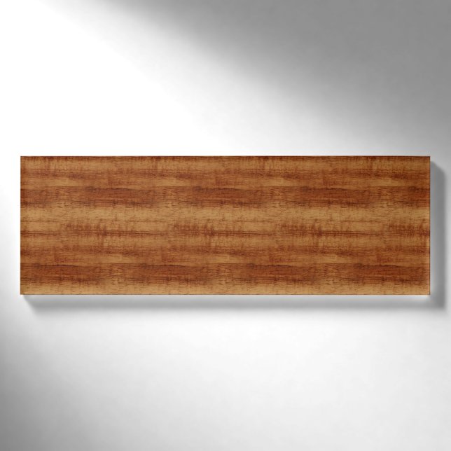 Gelockte Koa Akazien-hölzerner Korn-Blick Namenschild (Vorderseite)