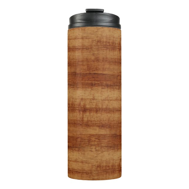 Gelockte Koa Akazien-hölzerner Korn-Blick Thermosbecher (Vorderseite)