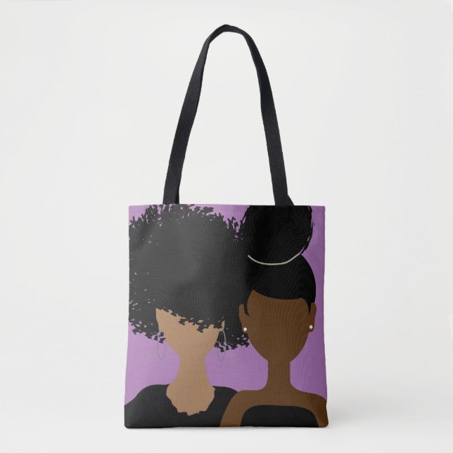 Gelockte Mädchen SCHWESTERN Taschen-Tasche Tasche (Vorderseite)