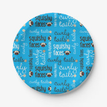 Gelockte Schwanz-Squishy Gesichts-Mops-Party