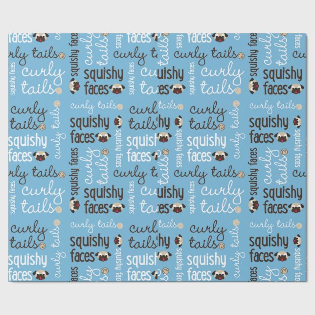 Gelockte Schwänze, Squishy Geschenkpapier (Saum)