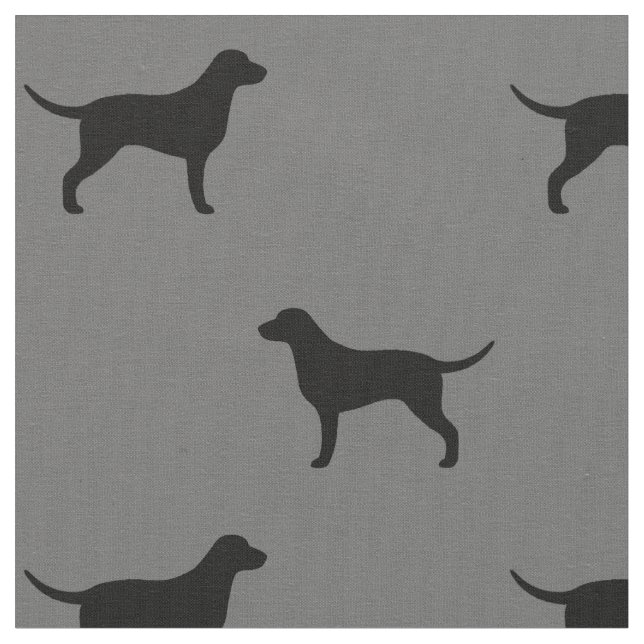 Gelocktes überzogenes Retriever-Silhouette-Muster Stoff (Nahaufnahme)