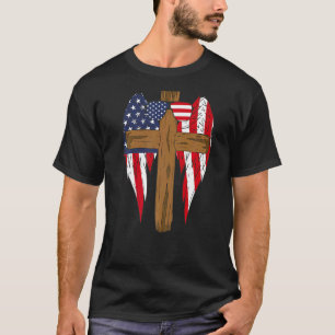 Gelöschte Kreuznagel Mens Christliche amerikanisch T-Shirt