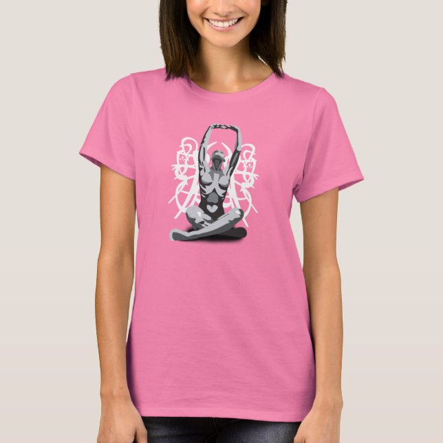 Gelsitz mit gekreuzten Beinen T-Shirt (Vorderseite)