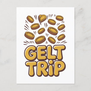 Gelt Trip Funny Hanukkah jüdisch Jude Hebräische K Einladungspostkarte