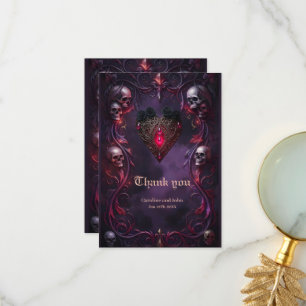 Gelübde jenseits des Schleiers – Gothic Hochzeit Dankeskarte