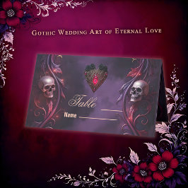 Gelübde jenseits des Schleiers – Gotische Hochzeit Platzkarte