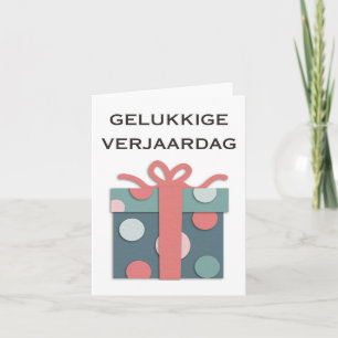 Gelukkige verjaardag, Dutch happy birthday Karte