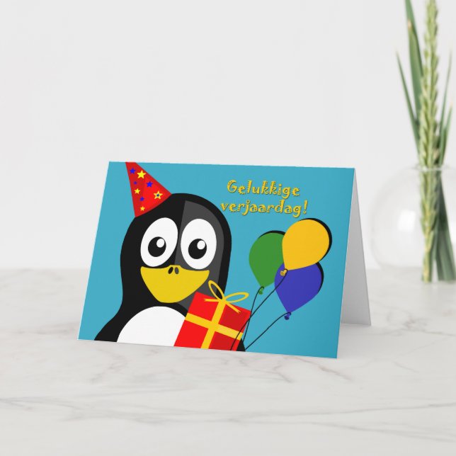 Gelukkige verjaardag! Geburtstag im Afrikaans Karte (Vorderseite)