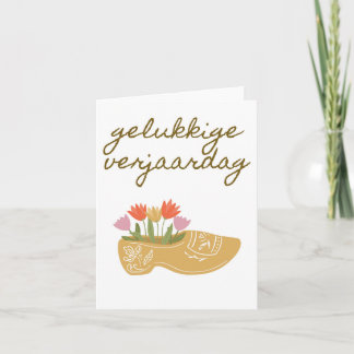 Gelukkige verjaardag, holländischer Geburtstag Karte