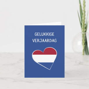 Gelukkige verjaardag, holländischer Geburtstag Karte