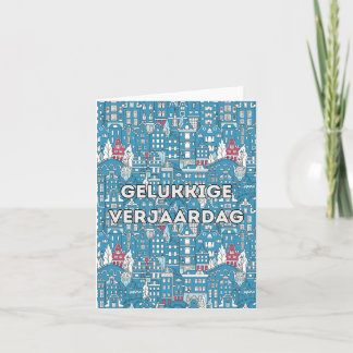 Gelukkige verjaardag, holländischer Geburtstag Karte