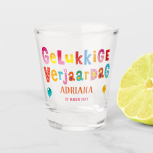 Gelukkige verjaardag schnapsglas