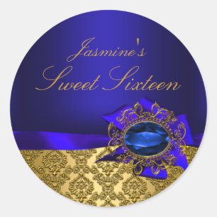 Gem & Bow Autocollant Bleu Sweet 16