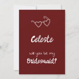 Gem & Pen Bridesmaid Einladung Ruby