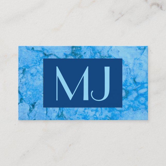 Gem Stone Muster, Blue Bahia Granite Business Car Visitenkarte (Vorderseite)