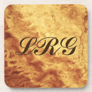 Gem Stone Muster, Gold Tiger Eye Beverage Coaster Getränkeuntersetzer