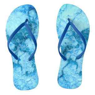 Gem Stone Pattern, Blue Bahia Granite Flip Flops