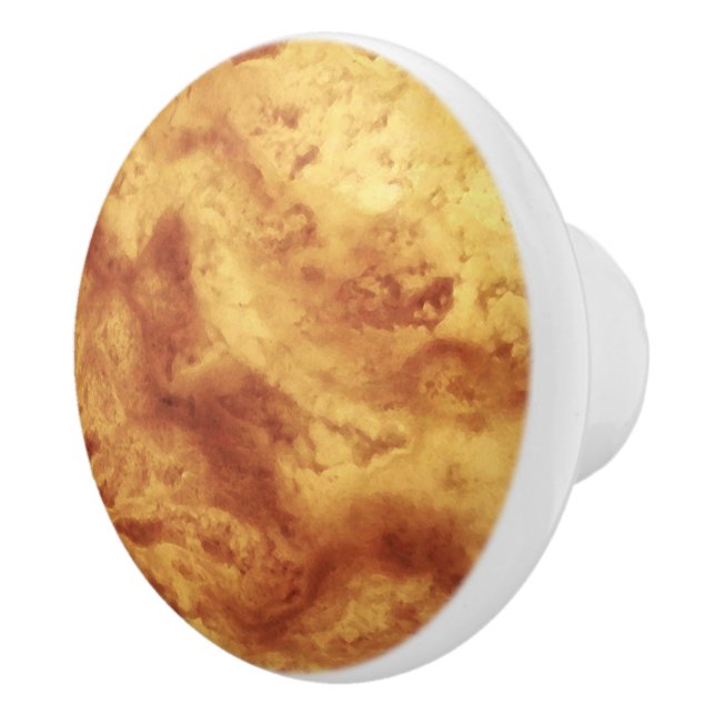 Gem Stone Pattern, Golden Tiger Eye Keramikknauf (Rechts)