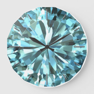 Gem Stones 1-9 Color Options Wall Clocks Große Wanduhr