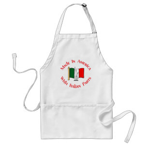 Gemacht auf Amerikaner mit italienischen Teilen Schürze