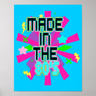 Gemacht im Achtzigerjahre Druck Poster