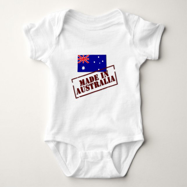 gemacht im Australien-Baby-Shirt Baby Strampler (Vorderseite)
