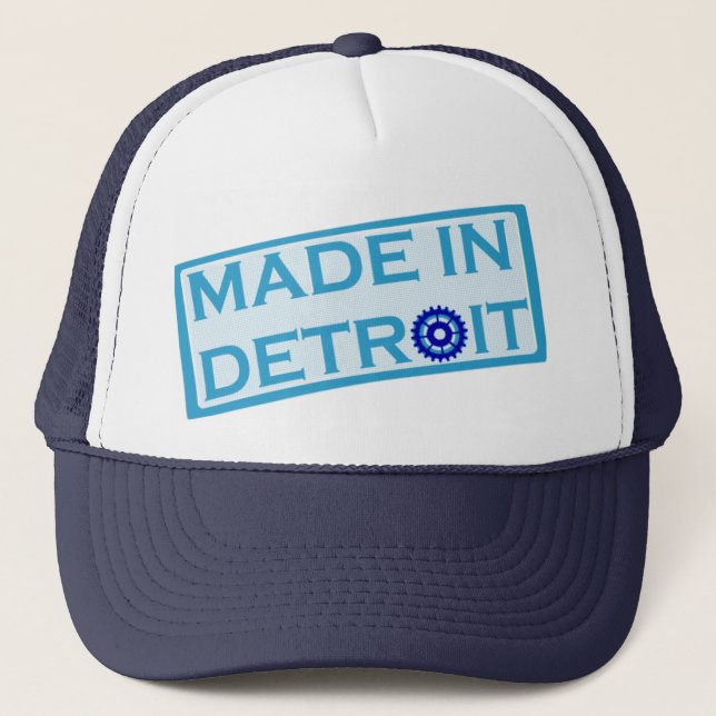 Gemacht im Detroit-Fernlastfahrer-Hut Truckerkappe (Vorderseite)