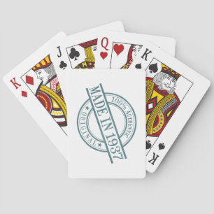 Gemacht im Jahre 1937 ringsum Spielkarten