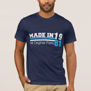 GEMACHT im Jahre 1981 alle VORLAGE zerteilt T-Shirt