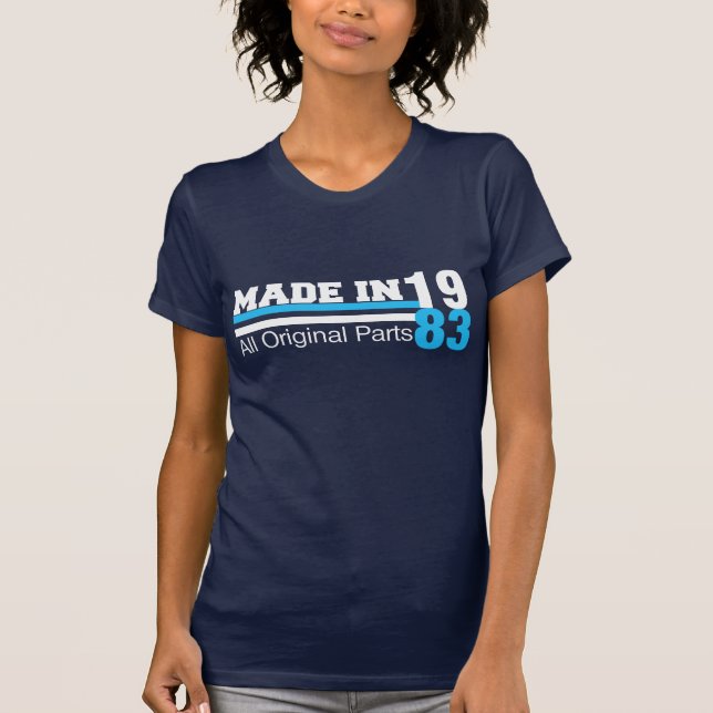 GEMACHT im Jahre 1983 alle VORLAGE zerteilt T-Shirt (Vorderseite)