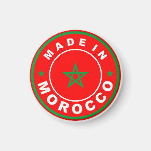 gemacht im Marokko-Landesflaggeproduktaufkleber Magnet