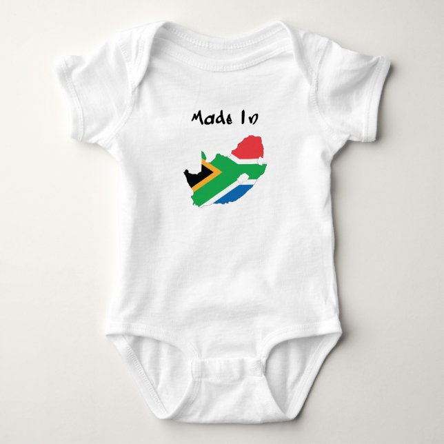 Gemacht im Südafrika-Babybodysuit Baby Strampler (Vorderseite)