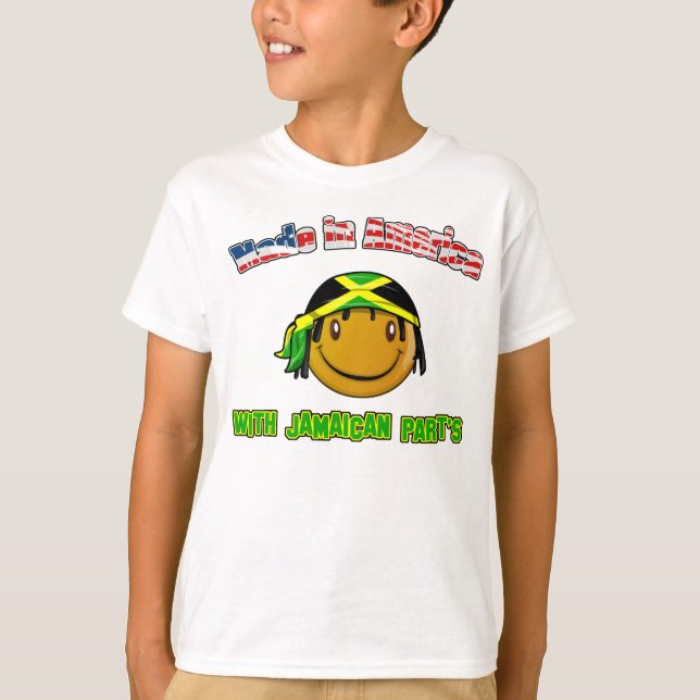 Gemacht in Amerika mit jamaikanischem Teil T-Shirt (Vorderseite)