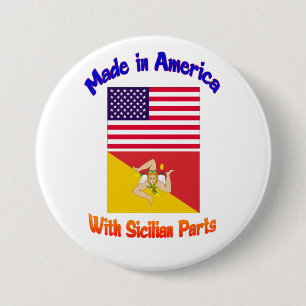 Gemacht in Amerika mit sizilianischem Teil-Knopf Button