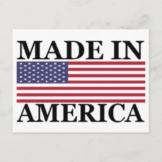 GEMACHT IN AMERIKA POSTKARTE