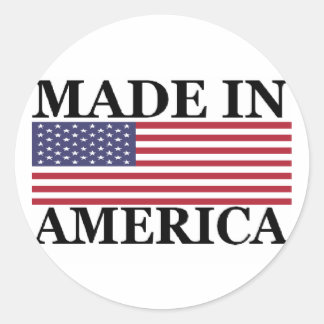 GEMACHT IN AMERIKA RUNDER AUFKLEBER