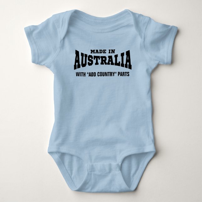 Gemacht in Australien mit "addieren Sie Baby Strampler (Vorderseite)