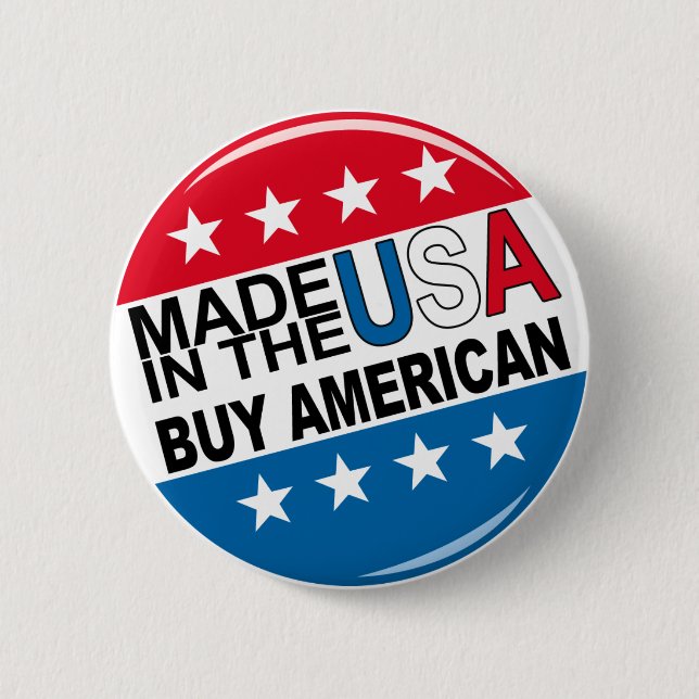 Gemacht in den USA - kaufen Sie Amerikaner Button (Vorderseite)