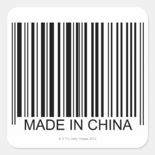 Gemacht in der China Quadratischer Aufkleber