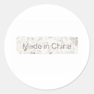 Gemacht in der China Runder Aufkleber