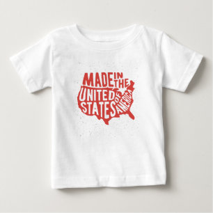 Gemacht in der USA-Typografie Baby T-shirt