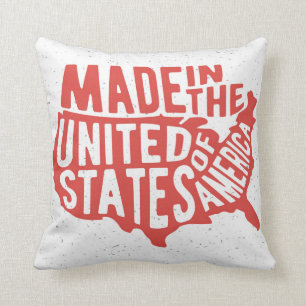 Gemacht in der USA-Typografie Kissen