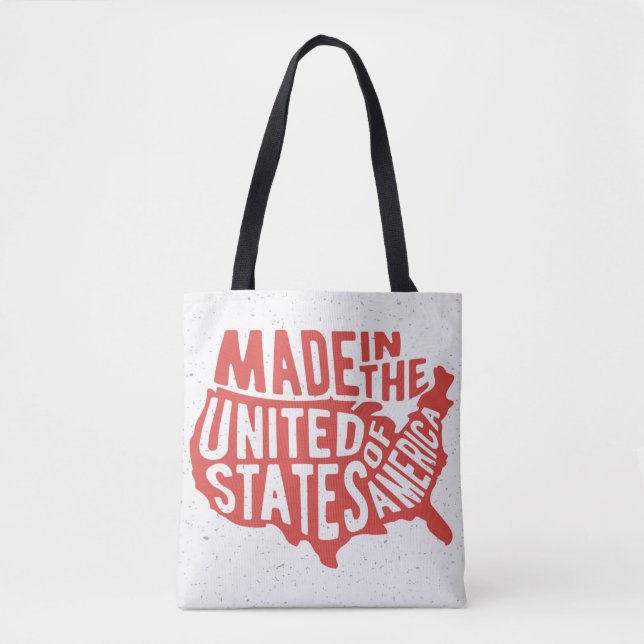 Gemacht in der USA-Typografie Tasche (Vorderseite)