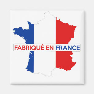 gemacht in Frankreich-Landkartenflaggen-Aufkleber Magnet