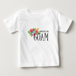 Gemacht in Guam mit Blumen Baby T-shirt