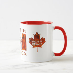 GEMACHT IN KANADA 3D Leaf & Flag Tasse