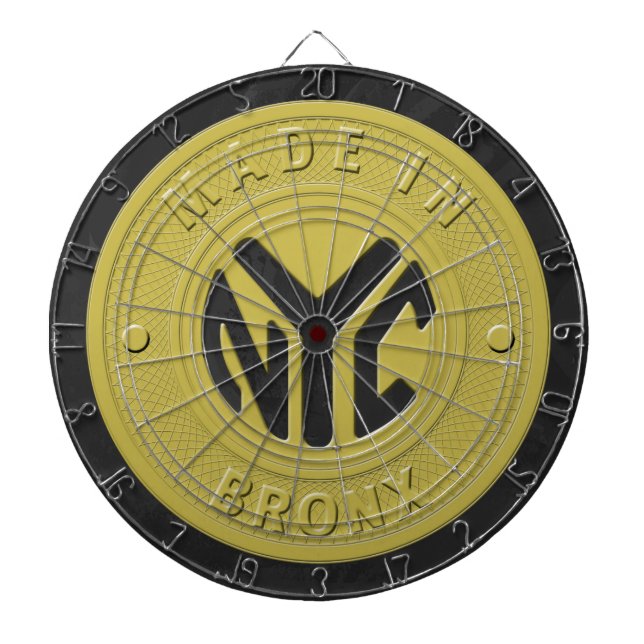 Gemacht in New York Bronx Dartscheibe (vorne)