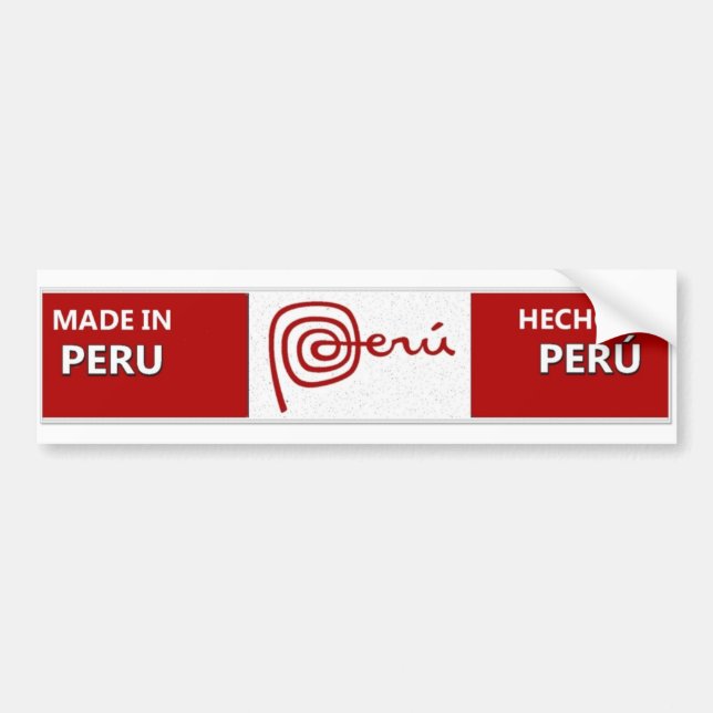 Gemacht in Peru-Autoaufkleber - Hecho en Perú Autoaufkleber (Vorne)