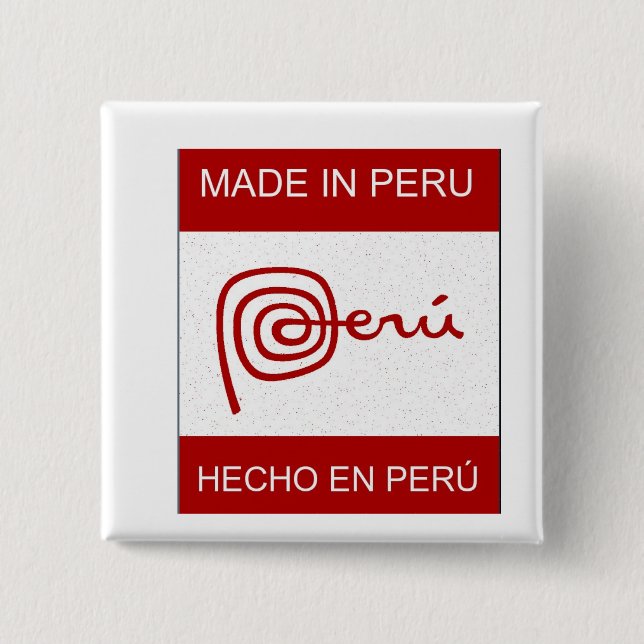 Gemacht in Peru Button (Vorderseite)